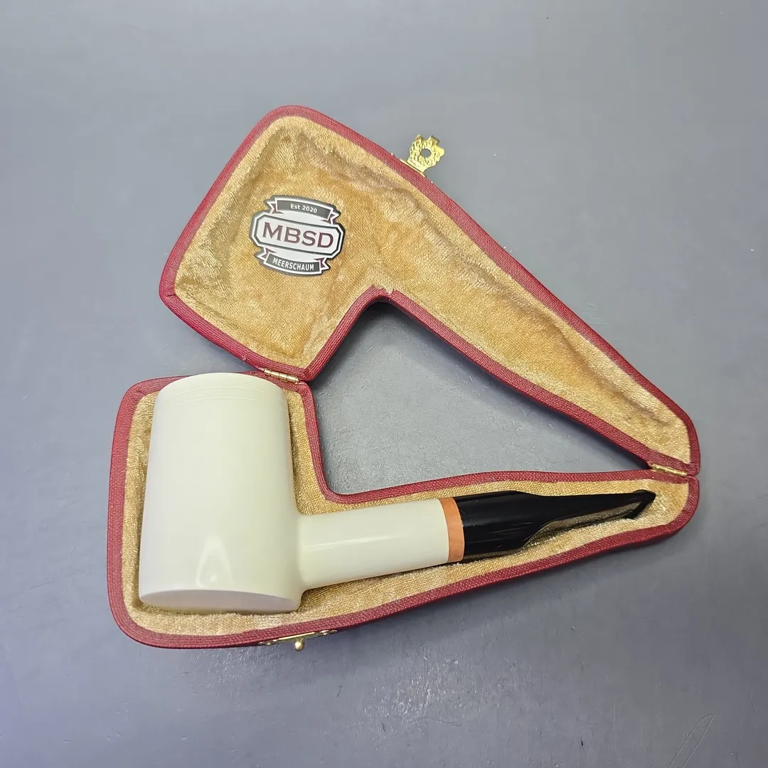 MBSD Meerschaum Deluxe Smooth Poker with Briar-Mortise (New) - Image 2