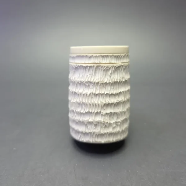 MBSD Meerschaum Deluxe Rusticated Poker with Briar-Mortise (New) - Image 3
