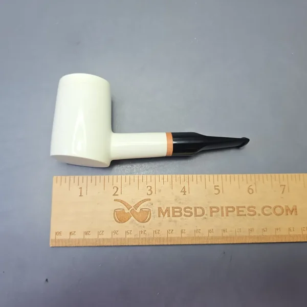 MBSD Meerschaum Deluxe Smooth Poker with Briar-Mortise (New) - Image 11