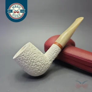 MBSD Meerschaum Deluxe Rusticated Billiard with Briar-Mortise (New)