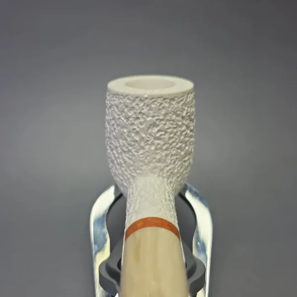 MBSD Meerschaum Deluxe Rusticated Billiard with Briar-Mortise (New) - Image 7