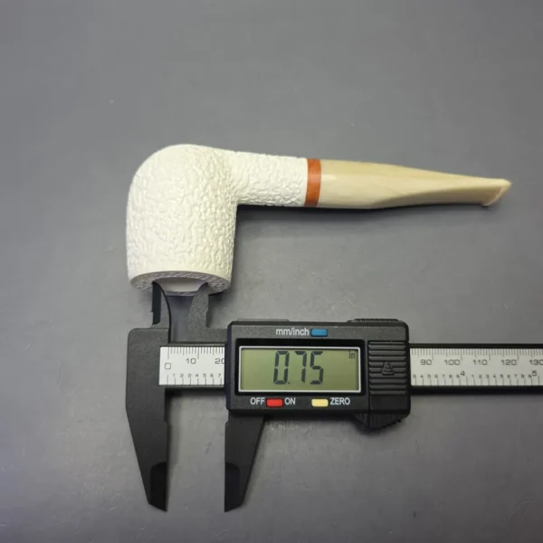 MBSD Meerschaum Deluxe Rusticated Billiard with Briar-Mortise (New) - Image 10