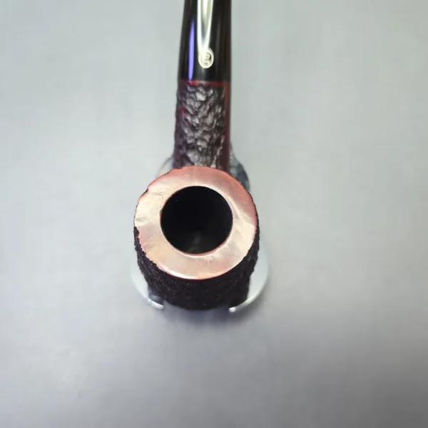 James Upshall Bark Group 6 Partially Rusticated Bent Billiard (Unsmoked Estate) - Image 6