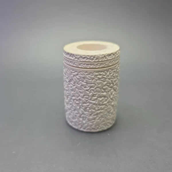 MBSD Meerschaum Deluxe Rusticated Poker with Briar-Mortise (New) - Image 3