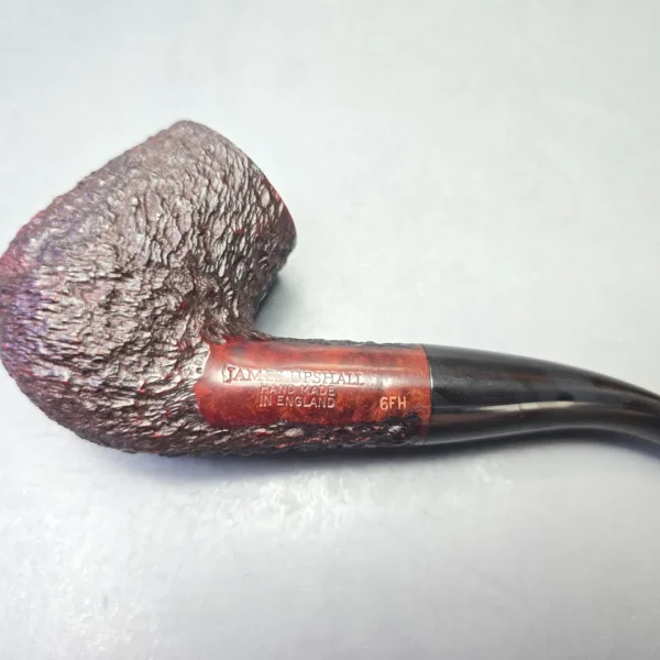 James Upshall Bark Group 6 Partially Rusticated Bent Billiard (Unsmoked Estate) - Image 10