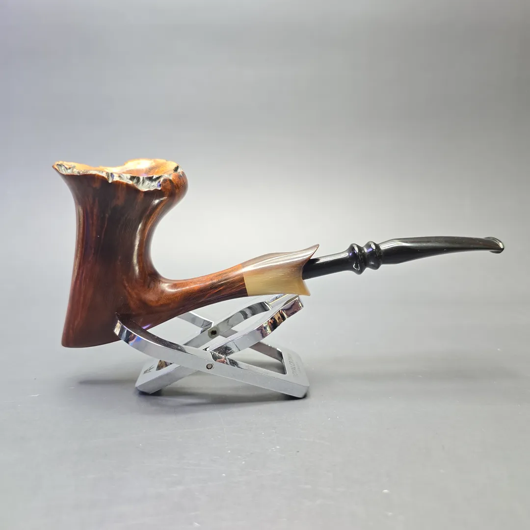 Preben Holm (for Pipe-Lon) (Early Piece; c.1960s)) Extra Large Smooth Freehand with Horn (Estate) - Image 2