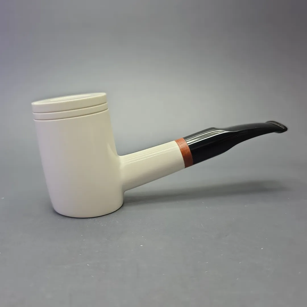 MBSD Meerschaum Deluxe Smooth Poker with Briar-Mortise (New) - Image 2