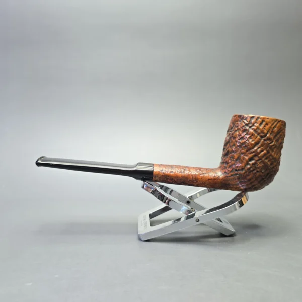 Barling's Make (Pre-Transition) Ye Olde Wood Fossil 455 (EXEXEL) (T.V.F) Sandblasted Oval Shank Billiard (Estate) - Image 4