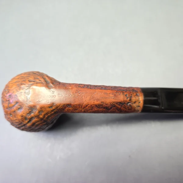 Barling's Make (Pre-Transition) Ye Olde Wood Fossil 455 (EXEXEL) (T.V.F) Sandblasted Oval Shank Billiard (Estate) - Image 13
