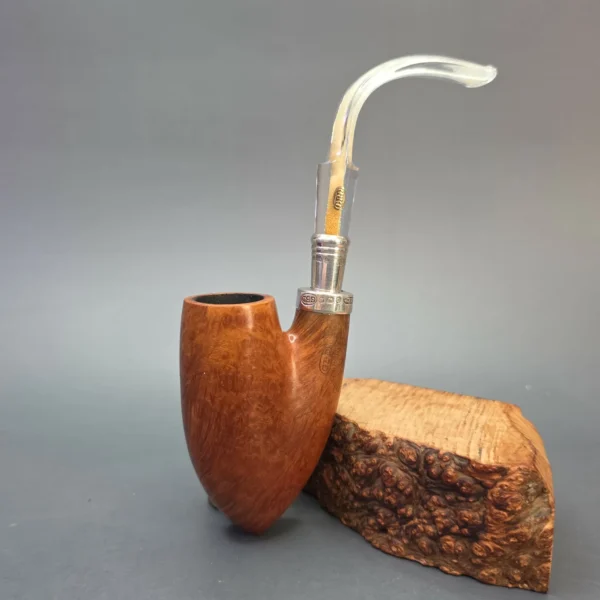 GBD (1954) Virgin Collector Smooth Oom Paul with Silver, Perspex, and Briar Shank Extension (Estate) - Image 18