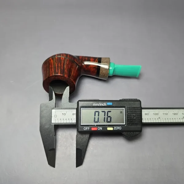 Bonsai Pipes Smooth Rhodesian w/ Stabilized Platan Handmade Briar Pipe, New