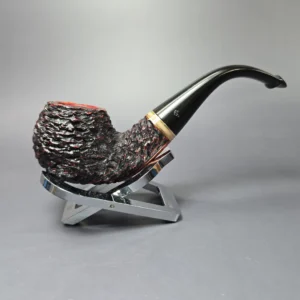 Peterson Emerald 03 Rusticated Bent Apple Estate Briar Pipe, Irish Estates