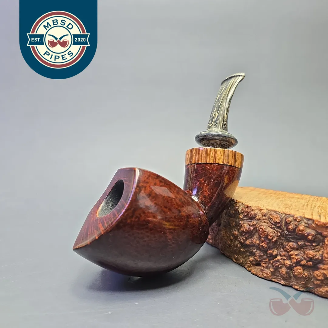 Martin Romijn Smooth "Dubliner Blowfish" with Zebrawood (New)