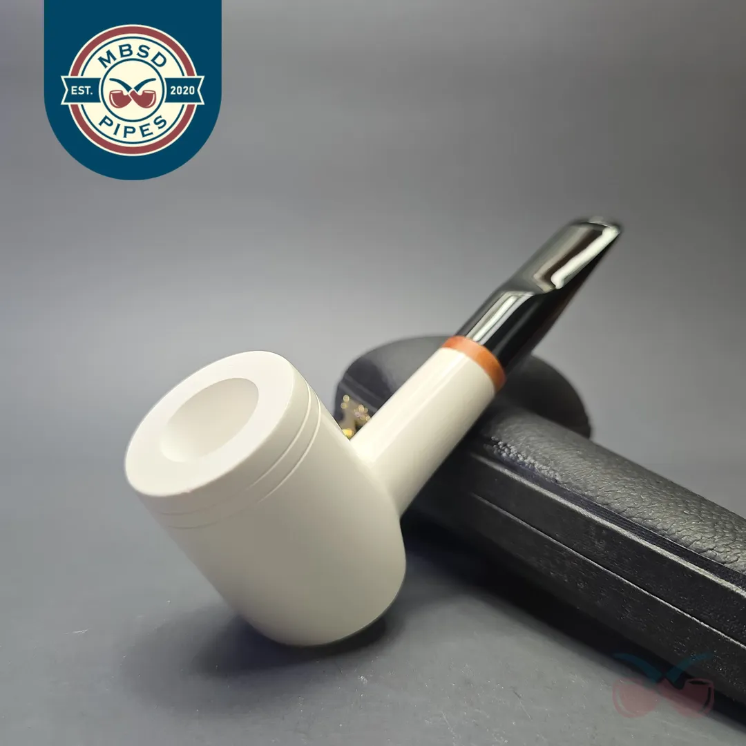 MBSD Meerschaum Deluxe Smooth Poker with Briar-Mortise (New)