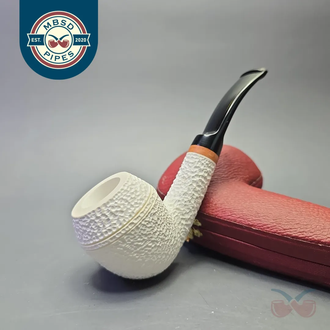 MBSD Meerschaum Deluxe Rusticated Rhodesian with Briar-Mortise (New)
