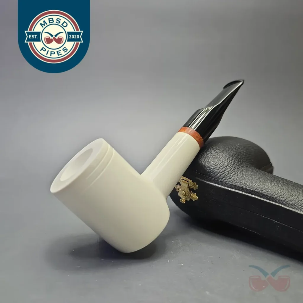 MBSD Meerschaum Deluxe Smooth Poker with Briar-Mortise (New)