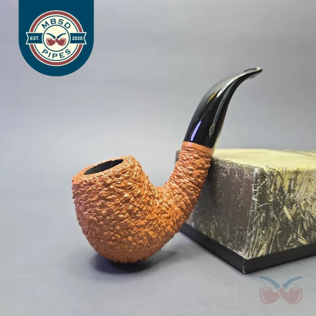 Brebbia 60 Rusticated Bent Billiard (Unsmoked Estate)