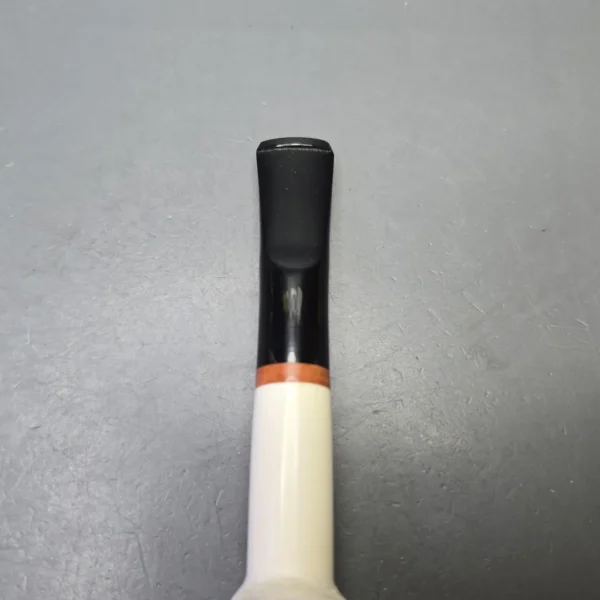 MBSD Meerschaum Deluxe Compact Rusticated Poker with Briar-Mortise (New) - Image 8