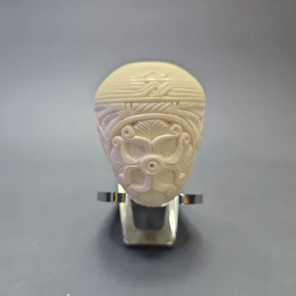 MBSD Meerschaum Silver Floral Carved Reverse Calabash Rhodesian (New) - Image 4