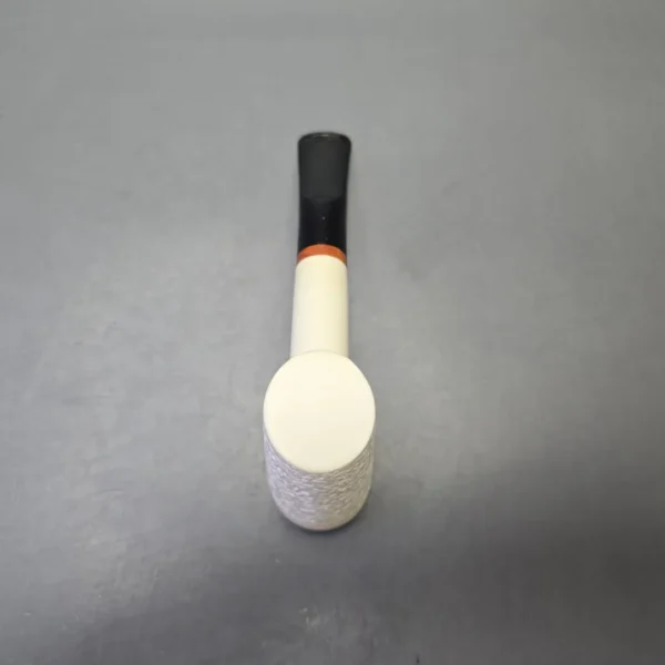 MBSD Meerschaum Deluxe Compact Rusticated Poker with Briar-Mortise (New) - Image 10