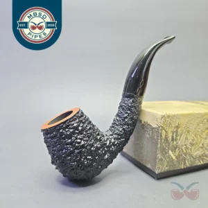 Brebbia Rocciata 9412 Rusticated Bent Billiard (Unsmoked Estate)