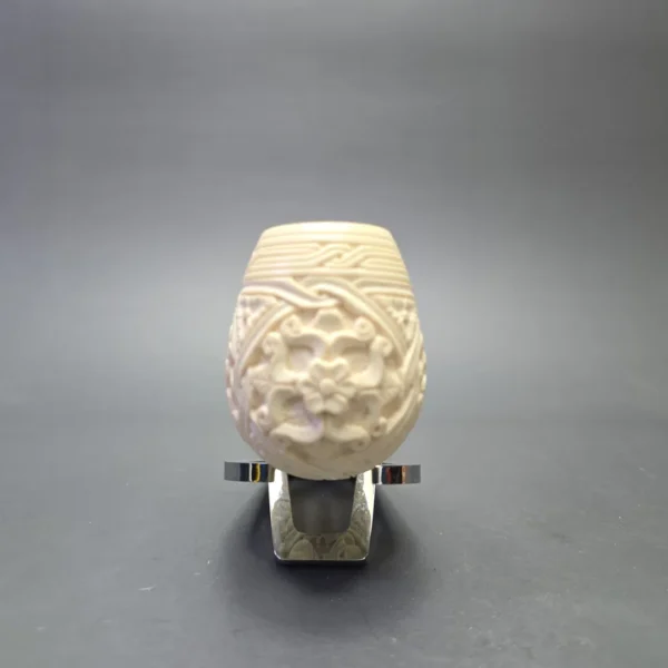 MBSD Meerschaum Silver Floral Carved Reverse Calabash Brandy (New) - Image 4