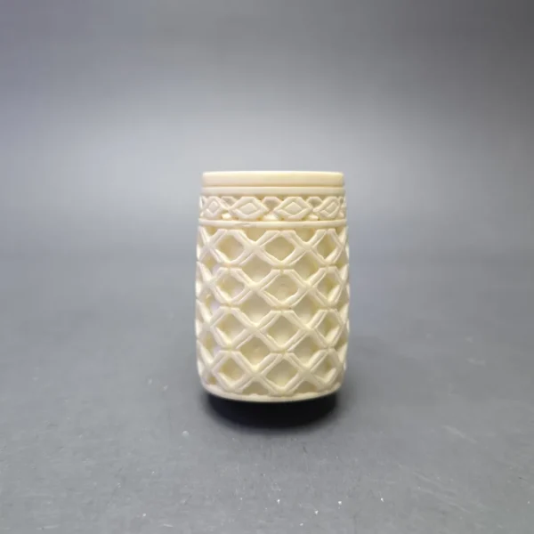 MBSD Meerschaum Deluxe Lattice Carved Poker with Briar-Mortise (New) - Image 4