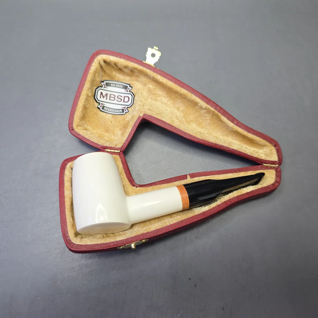 MBSD Meerschaum Deluxe Compact Smooth Poker with Briar-Mortise (New) - Image 2