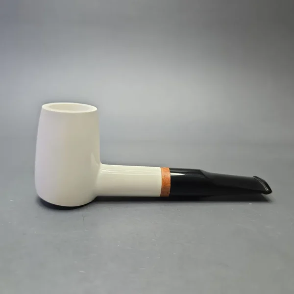 MBSD Meerschaum Deluxe Compact Smooth Poker with Briar-Mortise (New) - Image 3