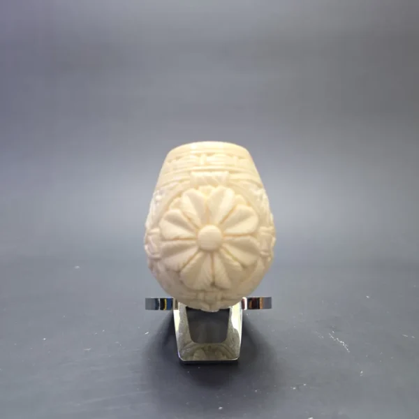 MBSD Meerschaum Silver Floral Carved Reverse Calabash Brandy (New) - Image 4