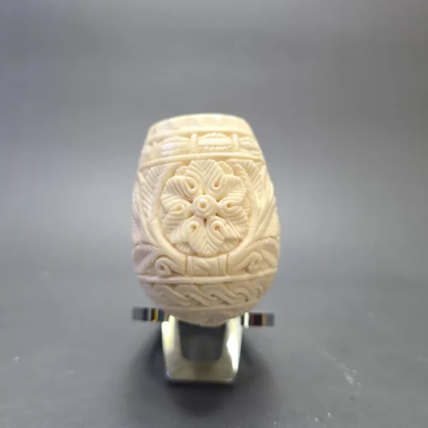 MBSD Meerschaum Silver Floral Carved Reverse Calabash Brandy (New) - Image 4