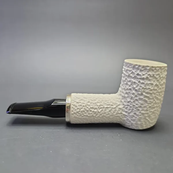 MBSD Meerschaum Silver Reverse Calabash Rusticated (New) - Image 5