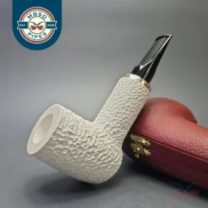 MBSD Meerschaum Silver Reverse Calabash Rusticated (New)