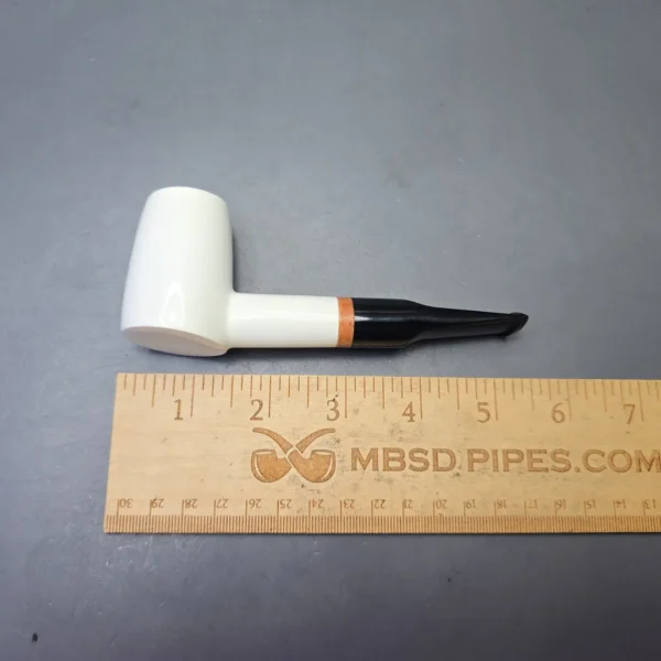MBSD Meerschaum Deluxe Compact Smooth Poker with Briar-Mortise (New) - Image 11