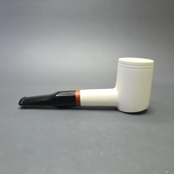 MBSD Meerschaum Deluxe Smooth Poker with Briar-Mortise (New) - Image 5
