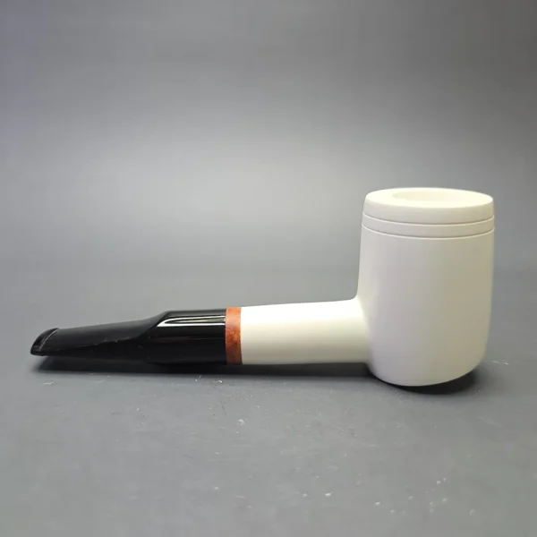 MBSD Meerschaum Deluxe Smooth Poker with Briar-Mortise (New) - Image 5