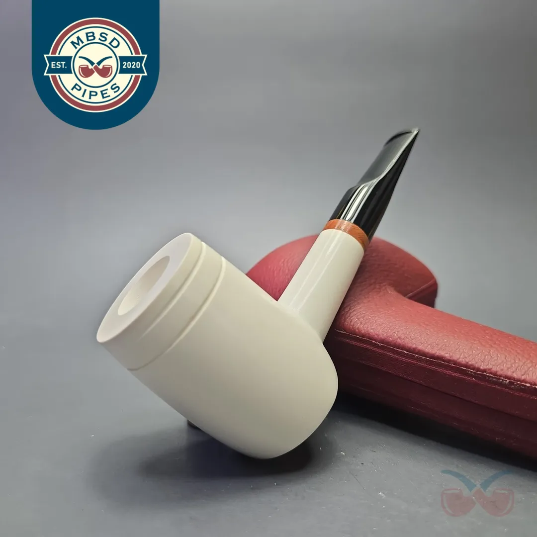 MBSD Meerschaum Deluxe Smooth Poker with Briar-Mortise (New)