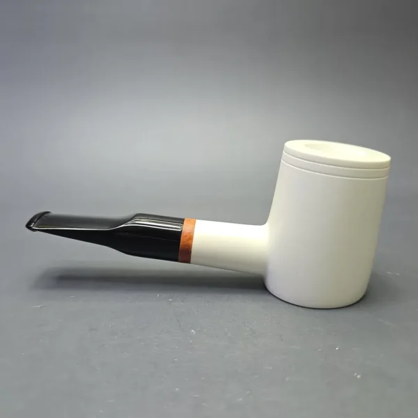 MBSD Meerschaum Deluxe Smooth Poker with Briar-Mortise (New) - Image 5