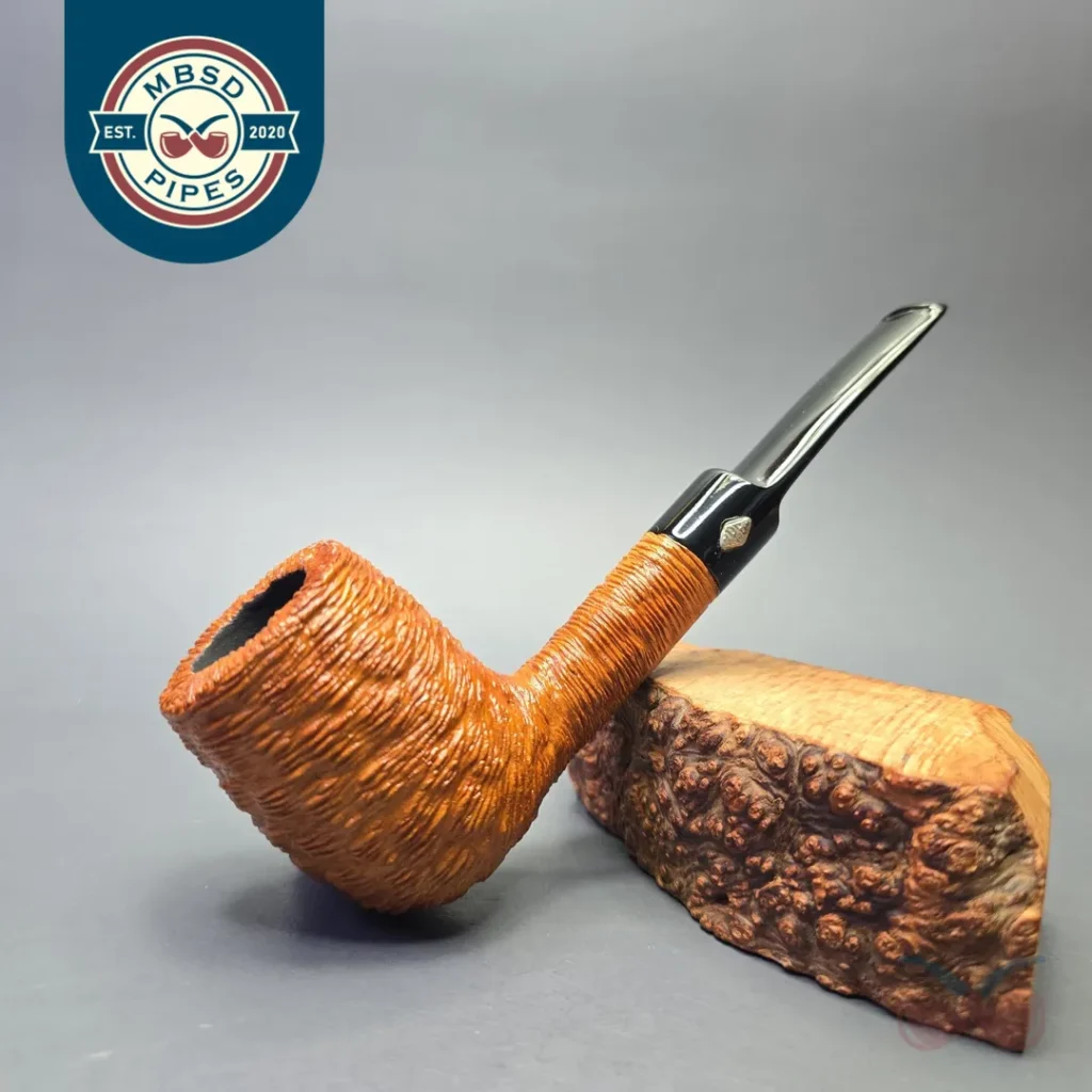 Brebbia Lido Root Briar 100 Rusticated Billiard (Unsmoked Estate)
