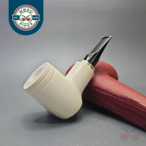 MBSD Meerschaum Silver Smooth Reverse Calabash Poker (New)