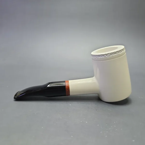 MBSD Meerschaum Deluxe Smooth Poker with Briar-Mortise (New) - Image 5