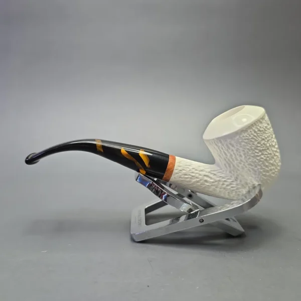 MBSD Meerschaum Deluxe Compact Rusticated Rhodesian with Briar-Mortise (New) - Image 5