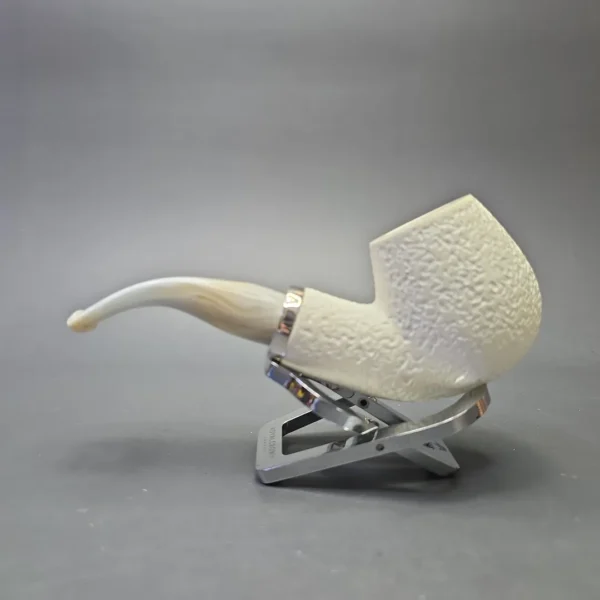 MBSD Meerschaum Silver Rusticated Reverse Calabash Brandy (New) - Image 5
