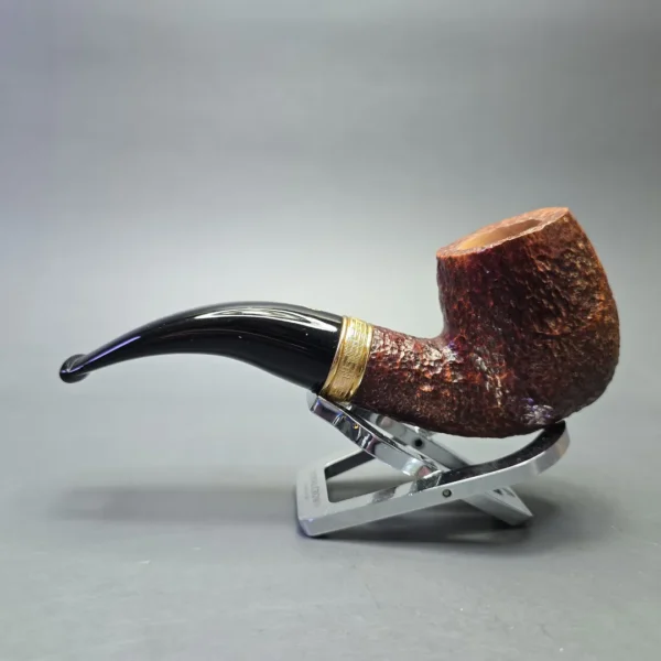Savinelli Tevere 616 KS Rusticated Bent Billiard (6mm) (Unsmoked Estate) - Image 4