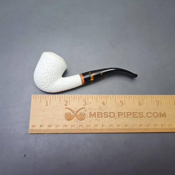 MBSD Meerschaum Deluxe Compact Rusticated Rhodesian with Briar-Mortise (New) - Image 11