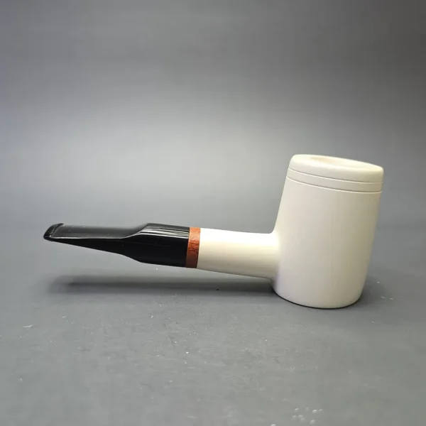 MBSD Meerschaum Deluxe Smooth Poker with Briar-Mortise (New) - Image 5