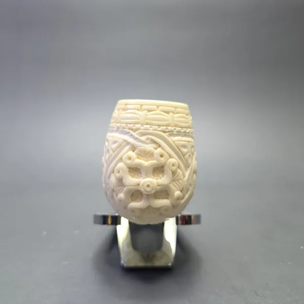 MBSD Meerschaum Deluxe Floral Carved Brandy with Briar-Mortise (New) - Image 4