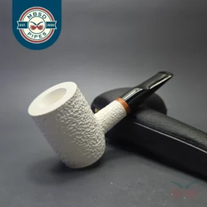 MBSD Meerschaum Deluxe Rusticated Poker with Briar-Mortise (New)