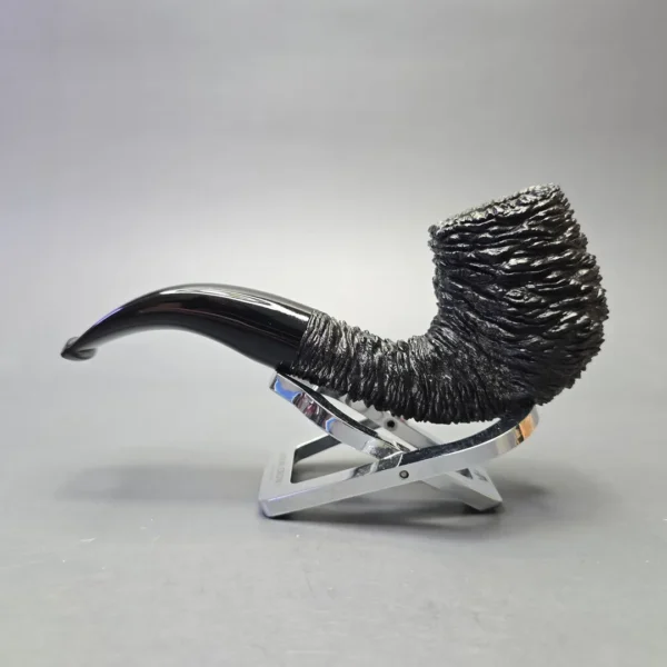 Brebbia Lido Root Briar Rusticated Bent Billiard (Unsmoked Estate) - Image 4