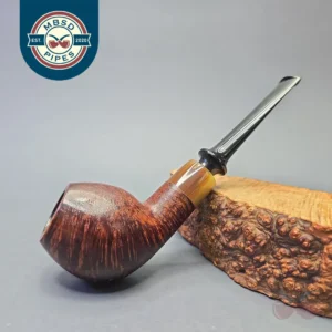 Sean Reum Pipes "Eggshell" Sandblasted Devil Anse with Horn (Estate)